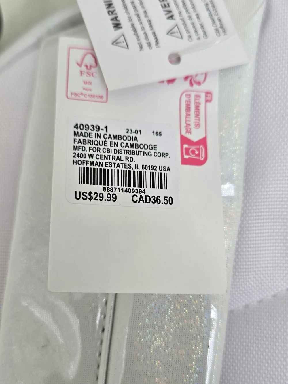Iridescent Kids Backpack with Rainbow Patches - Pink, Teal, White